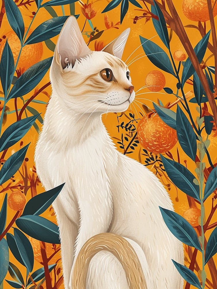 Exotic Shorthair Cat Storybook Illustration 3