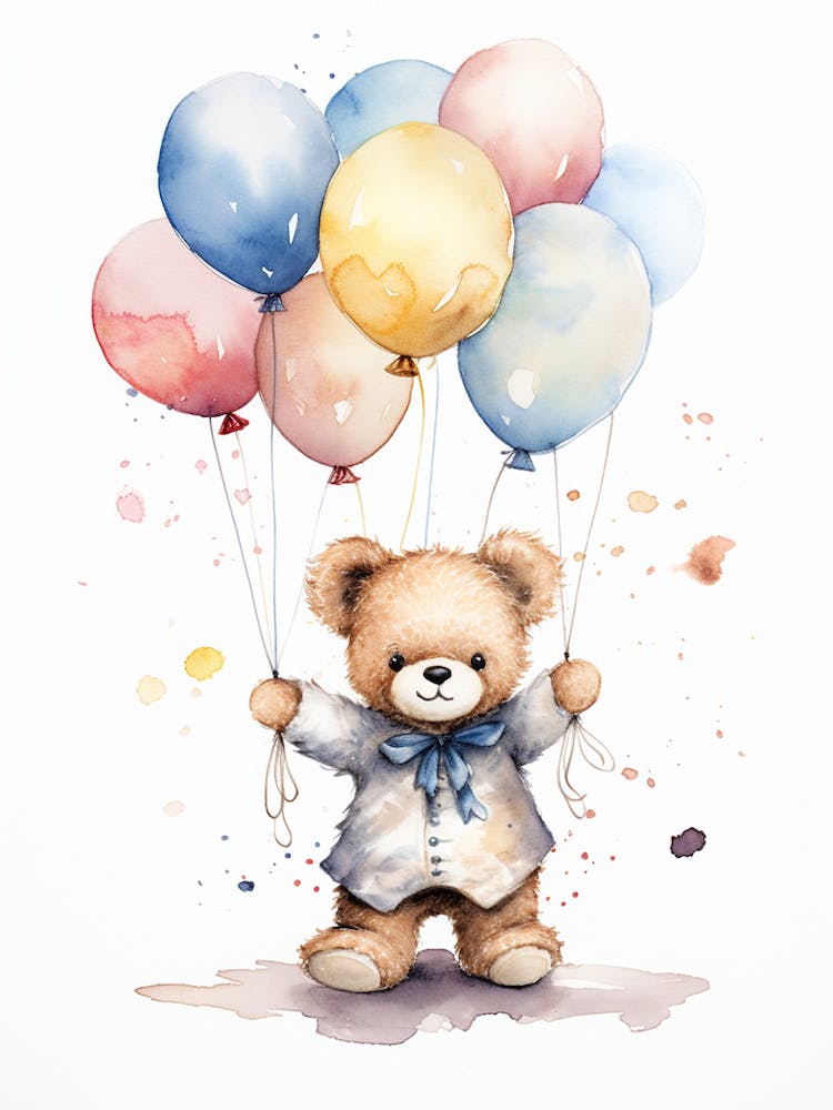 Teddy Bear With Balloons