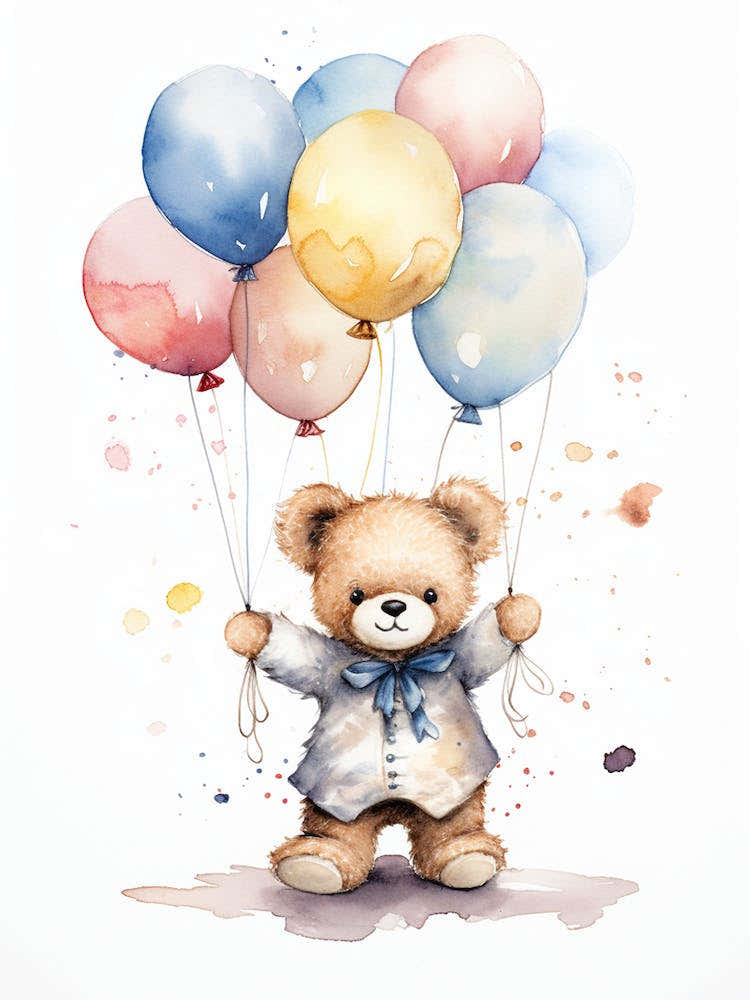 Teddy Bear With Balloons