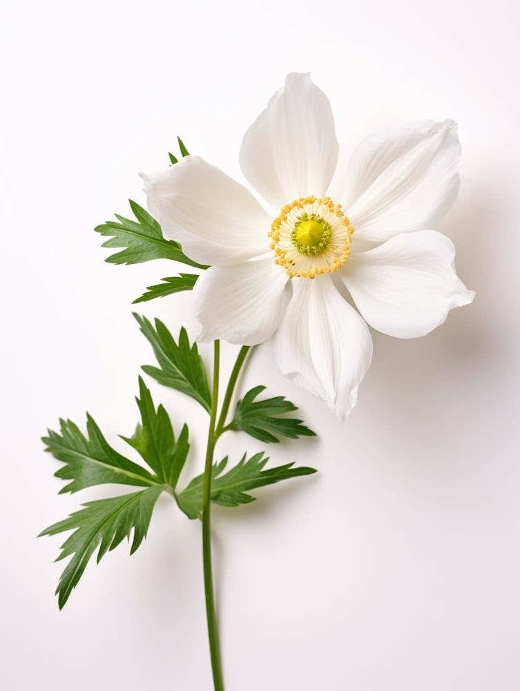 Pressed Wildflower Botanical Art Wood Anemone 1