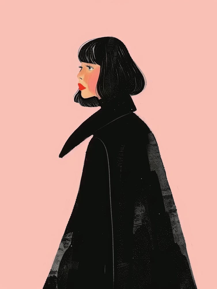 Woman In Black Coat 4