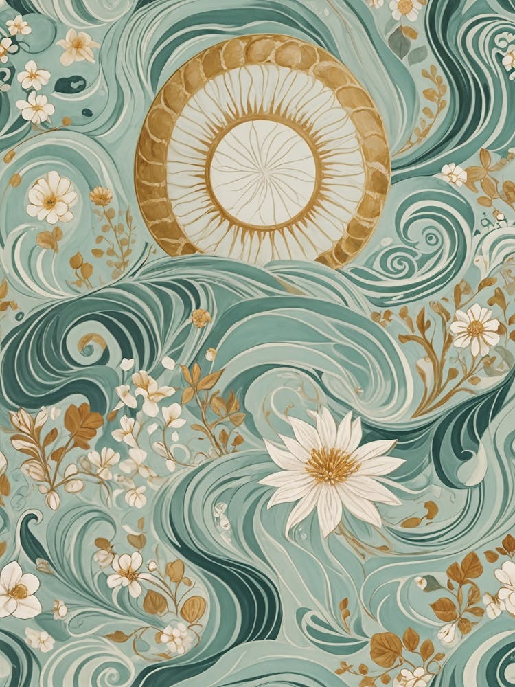 Waves and Flowers no1