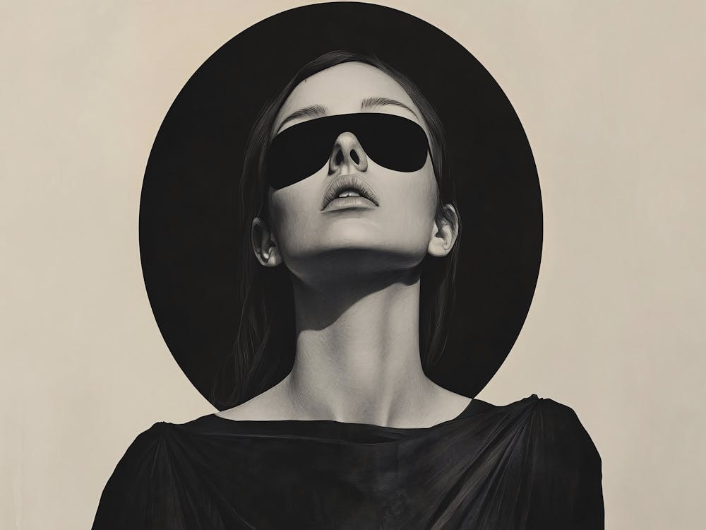 Black And White Portrait Of A Woman 14