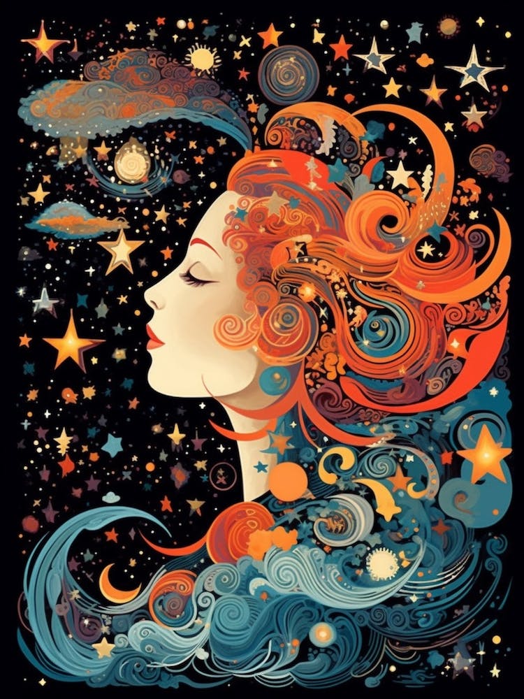 Whimsical Lady Universe Celestial 1