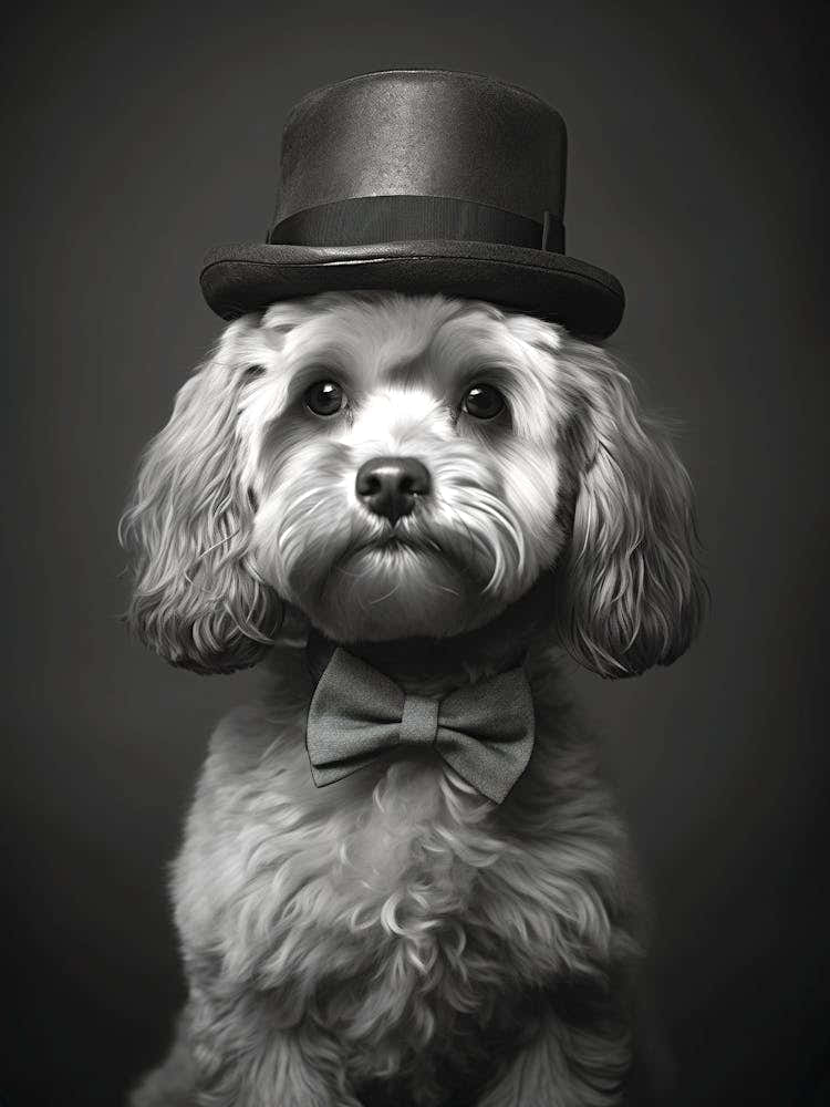 Cavapoo In A Top Hat