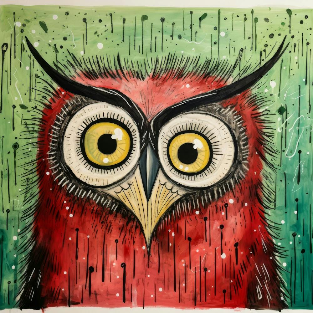 Abstract Snowy Owl 1