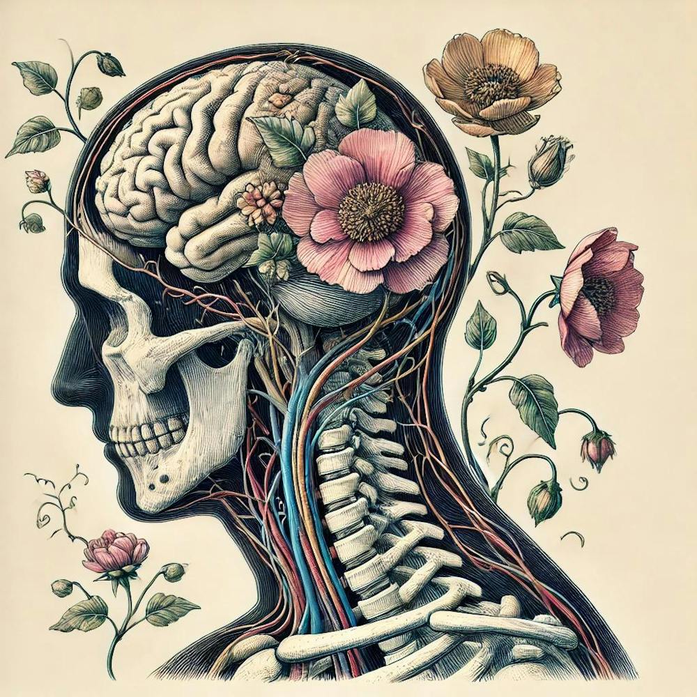 Hand Crafted Botanical Anatomy Printed Art A Unique Fusion Of Human Anatomy And Nature, Perfect For Adding An Artistic And Thought Provoking Touch To Any Medical Space Printed Art