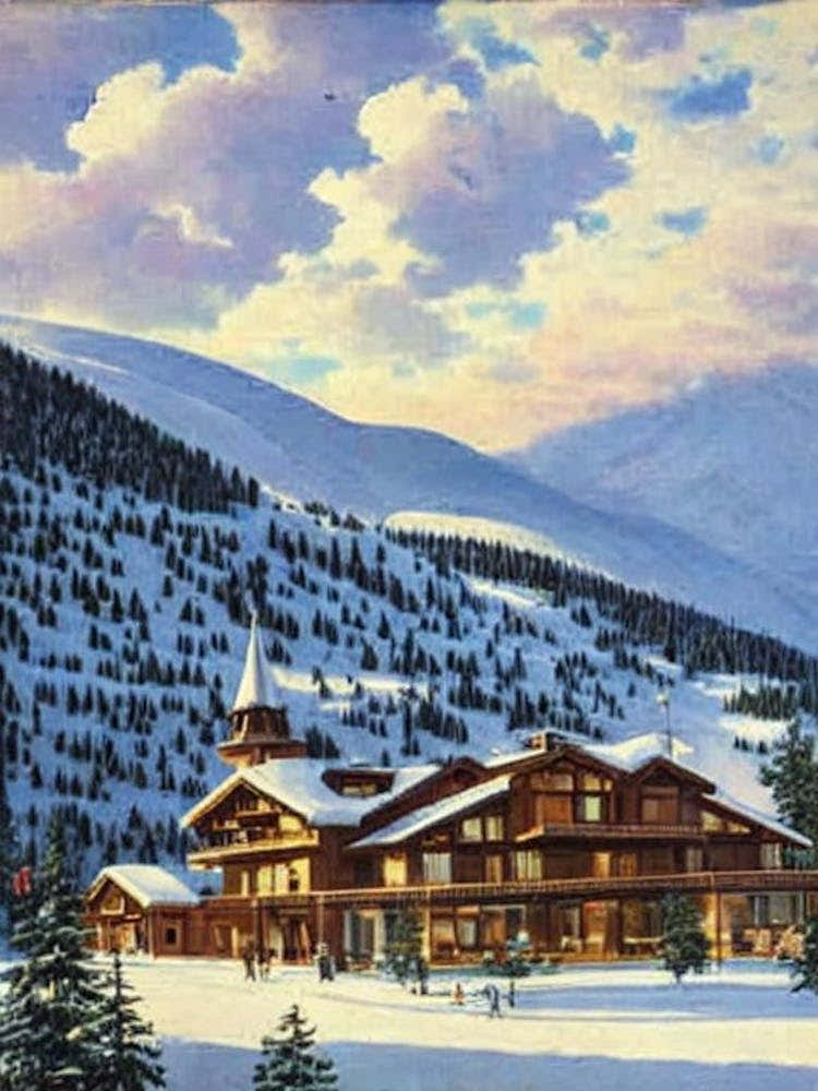 Soldeu, Andorra Ski Resort Vintage Landscape 2 Skiing Poster