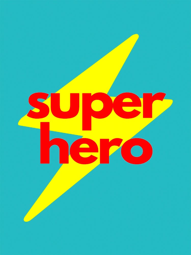 Super Hero Lightning Bolt Red