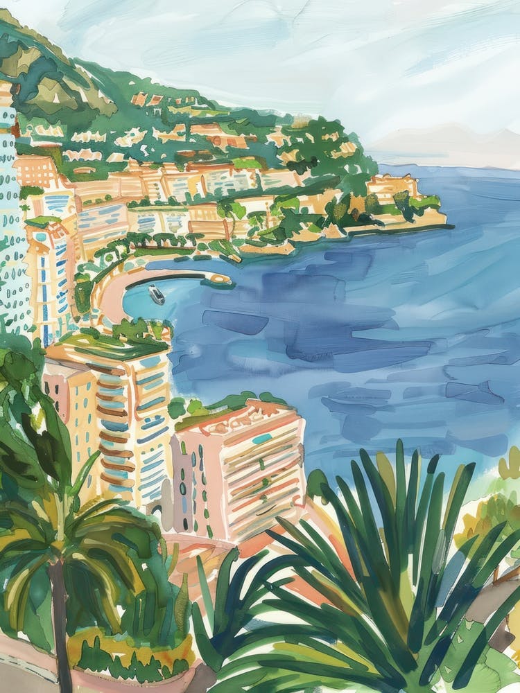 Travel Poster Happy Places Monaco 3