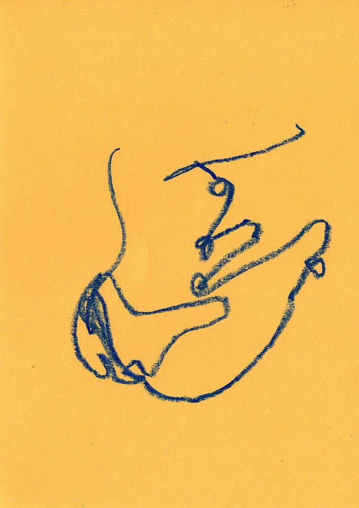 Summer Blue Woman Line