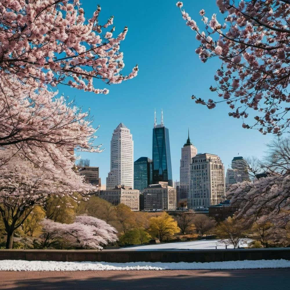 Cherry Blossoms In The Park
