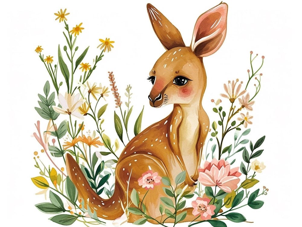 Little Floral Kangaroo 1