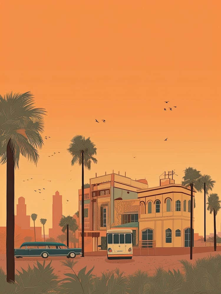 Karachi Pakistan Travel Illustration 3