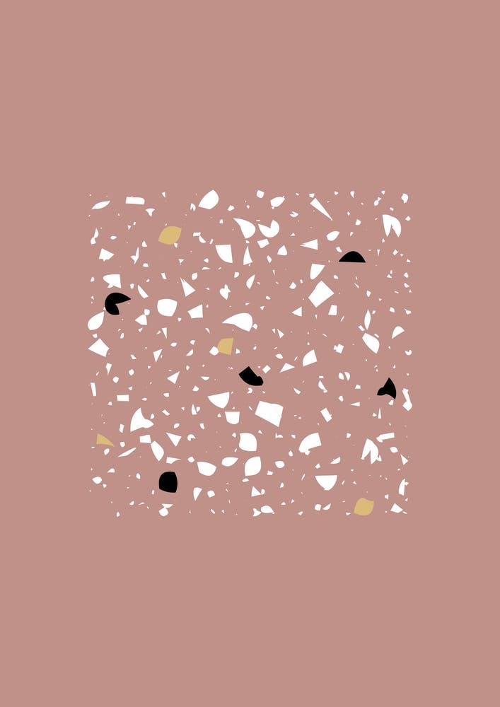 Square Terrazzo Circle Pink