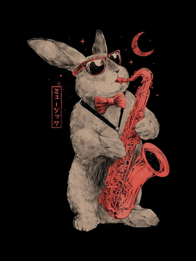 Jazz Bunny - Music Rabbit Saxophone 1