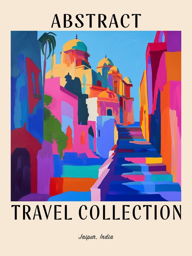 Abstract Travel Collection Poster Jaipur India 2