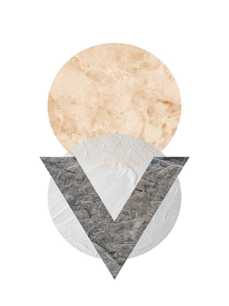 Peach and Grey Marble Circles