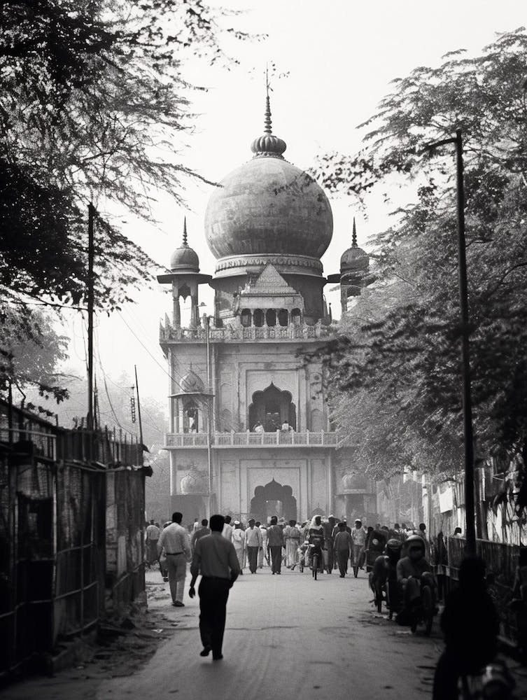 Ahmedabad, India, Black And White Old Photo 4
