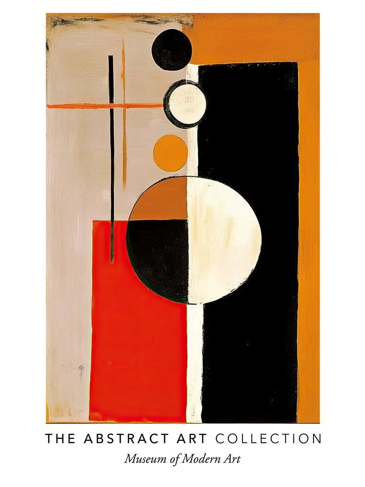 Orange Tones Abstract Painting 2 Exhibition Poster