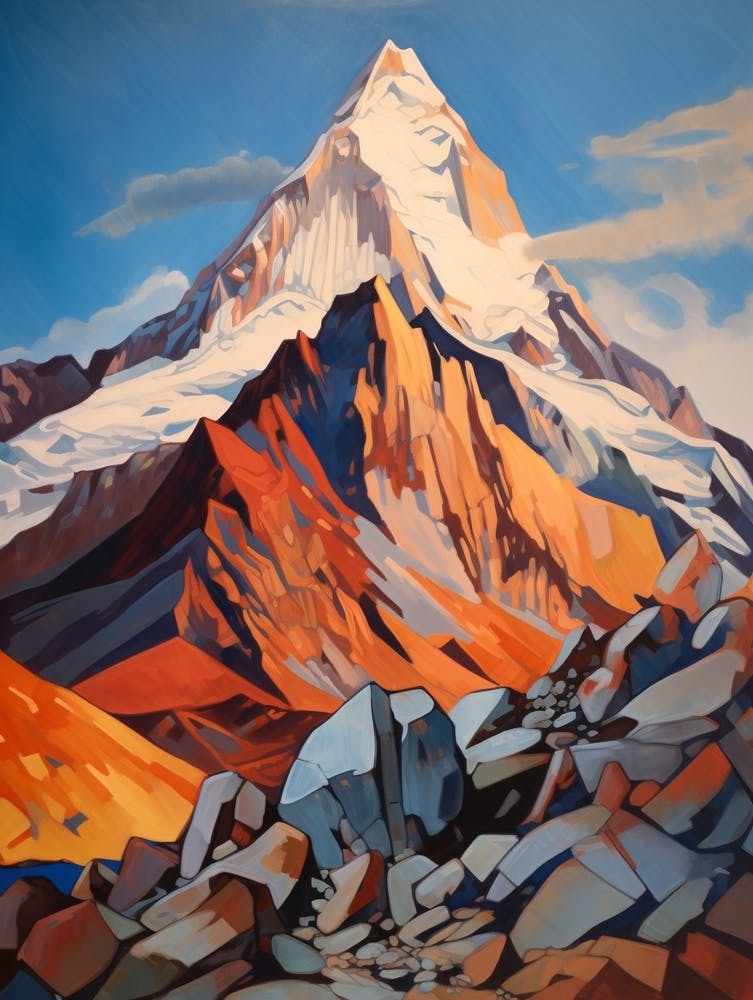 Mount Cook Usa 3 Mountain Painting