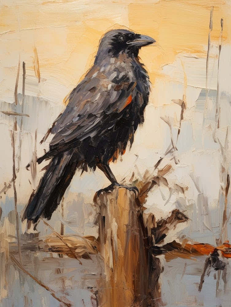 Bird Painting Raven 2