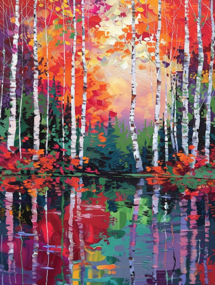 Birch Trees In Autumn 5