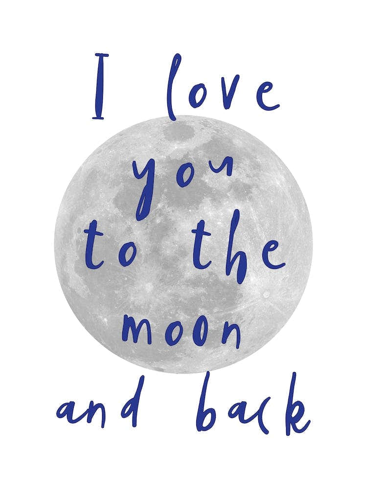 I Love You To The Moon Navy