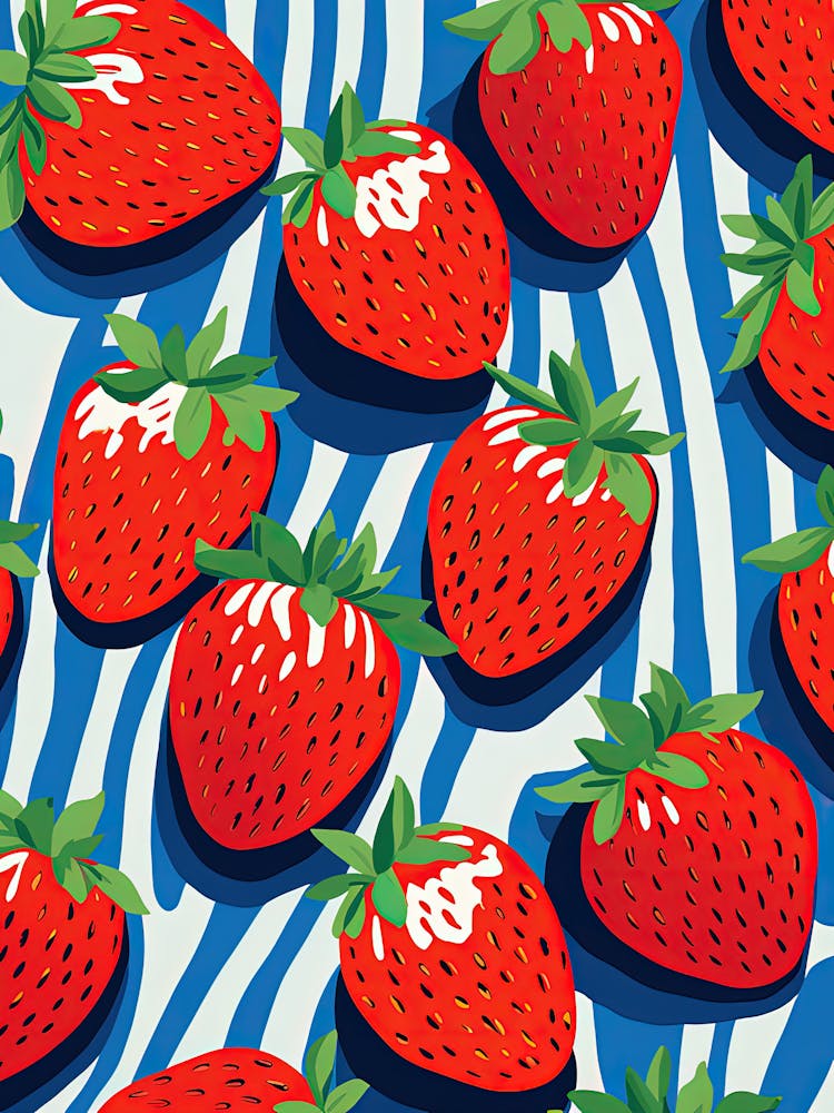 Strawberries Fruit Summer Illustration 8