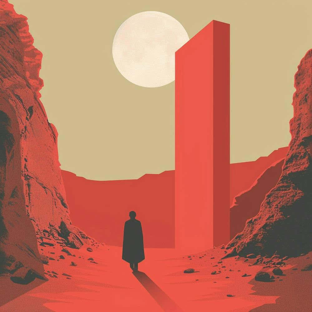 Red Tower In The Desert