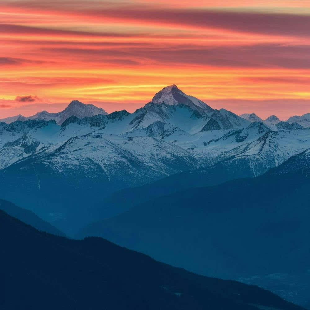 Sunset In The Alps
