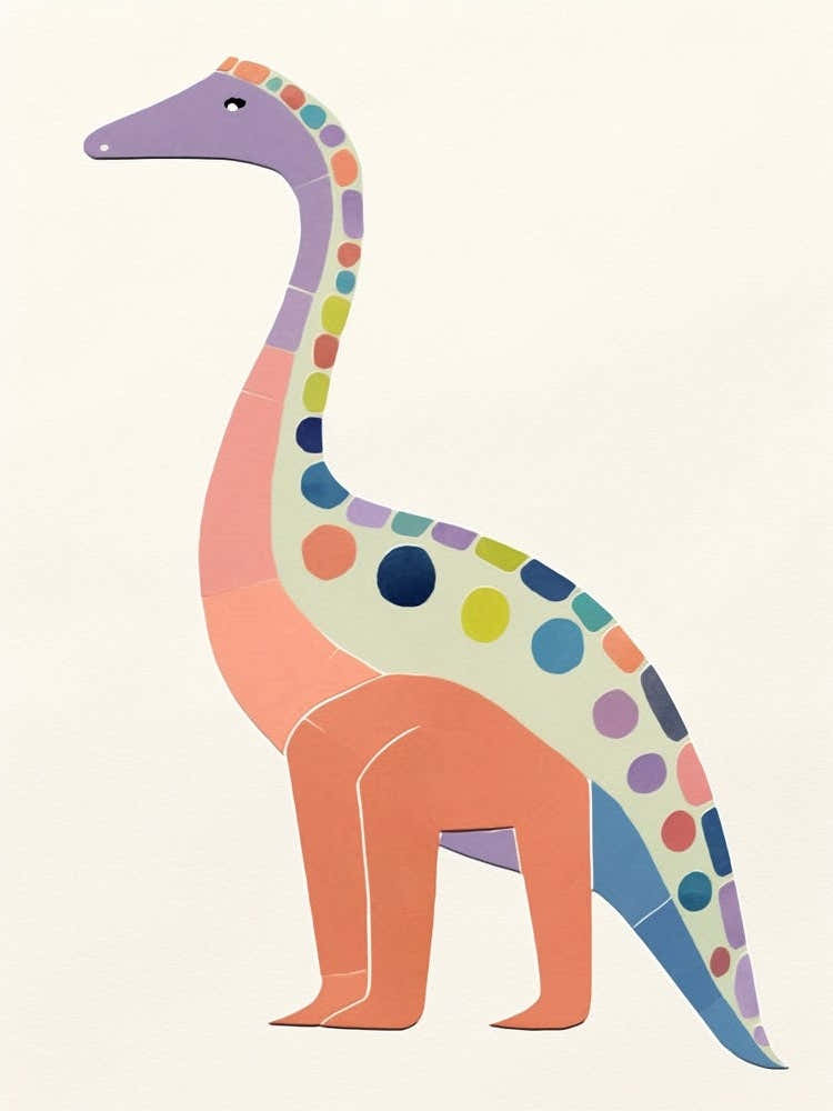 Nursery Dinosaur Art Diplodocus 1