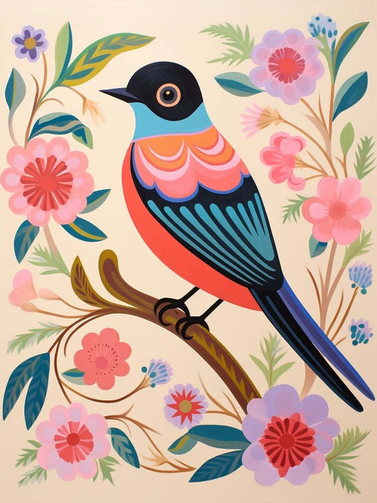 Pink Scandi Barn Swallow 2