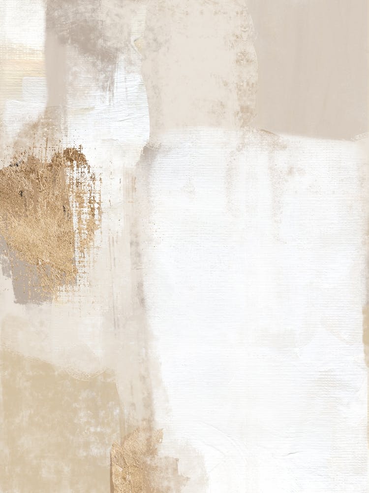 Beige Gold Abstract Painting 1