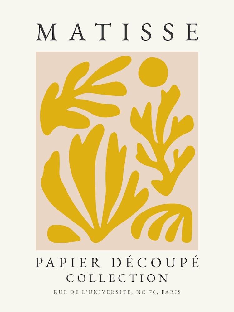 Minimalist Matisse Print Mustard Yellow 3