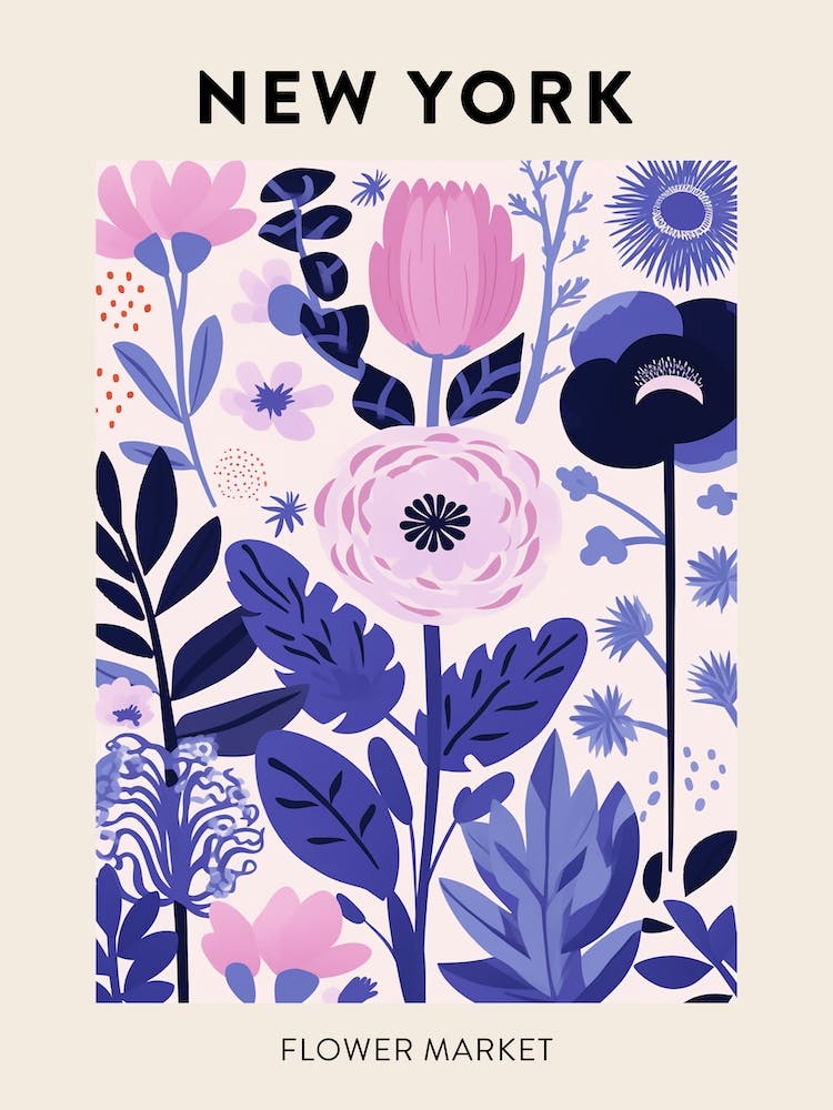 Flower Market Poster New York United States