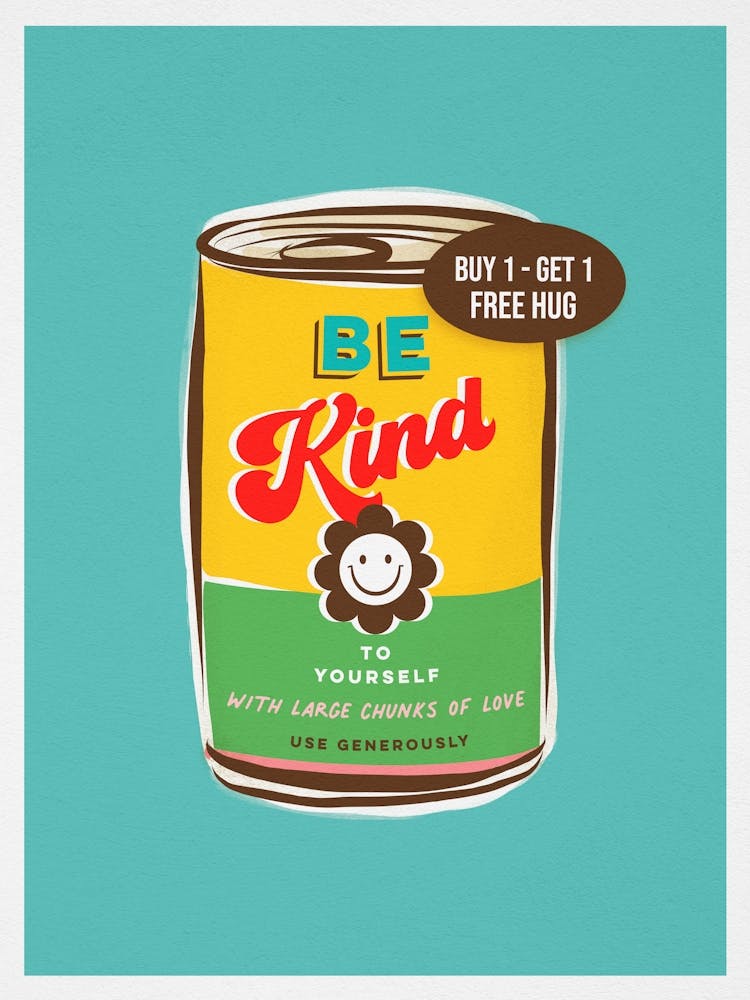 Pop Art Smiley ‘CAN DO’ art - BE KIND Positive words
