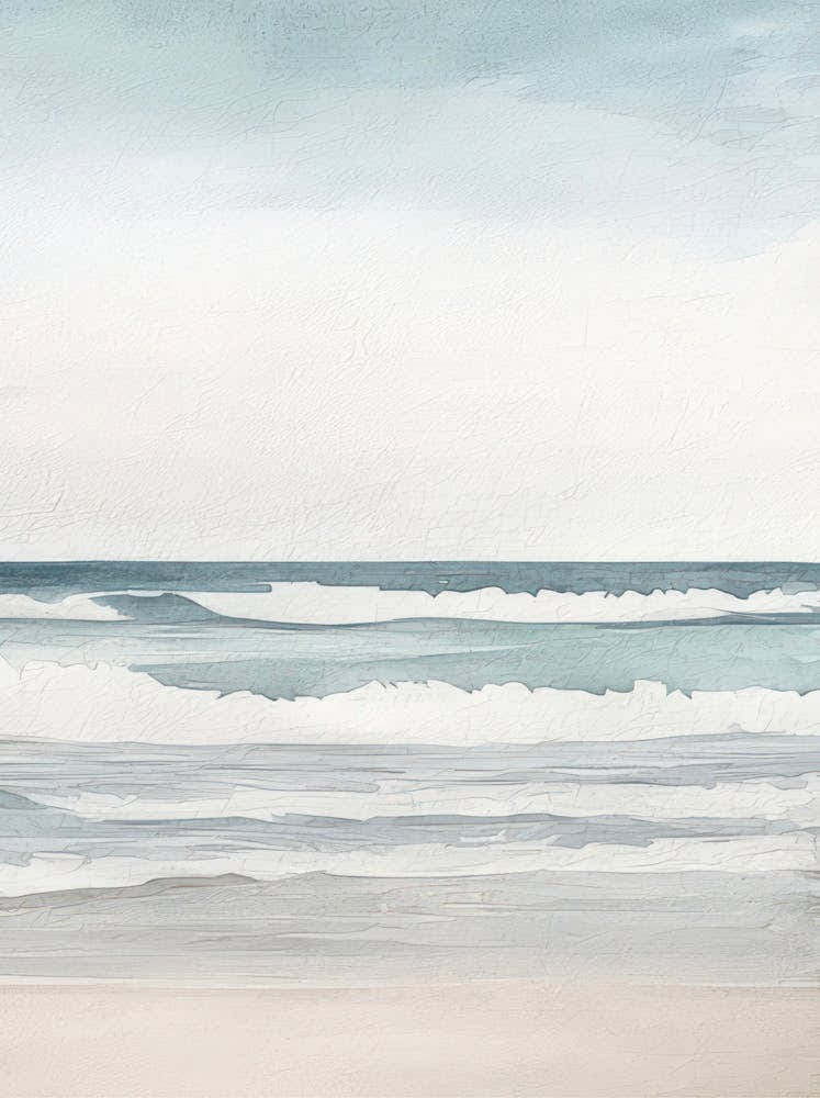 Minimalist Coastal Beach Sea Watercolour 3