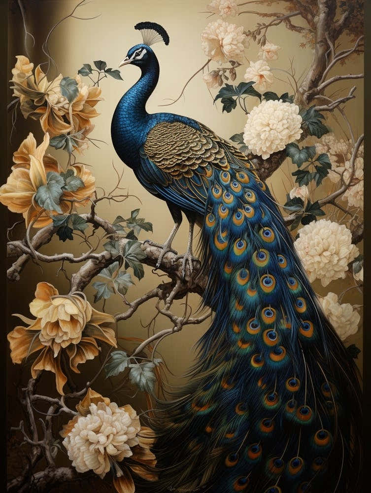 Dark And Moody Botanical Peacock 4