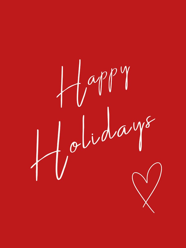 Happy Holidays - Red
