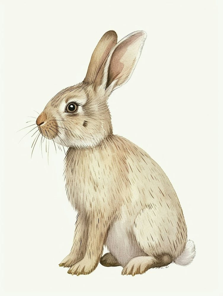 American Sable Rabbit Kids Illustration 4
