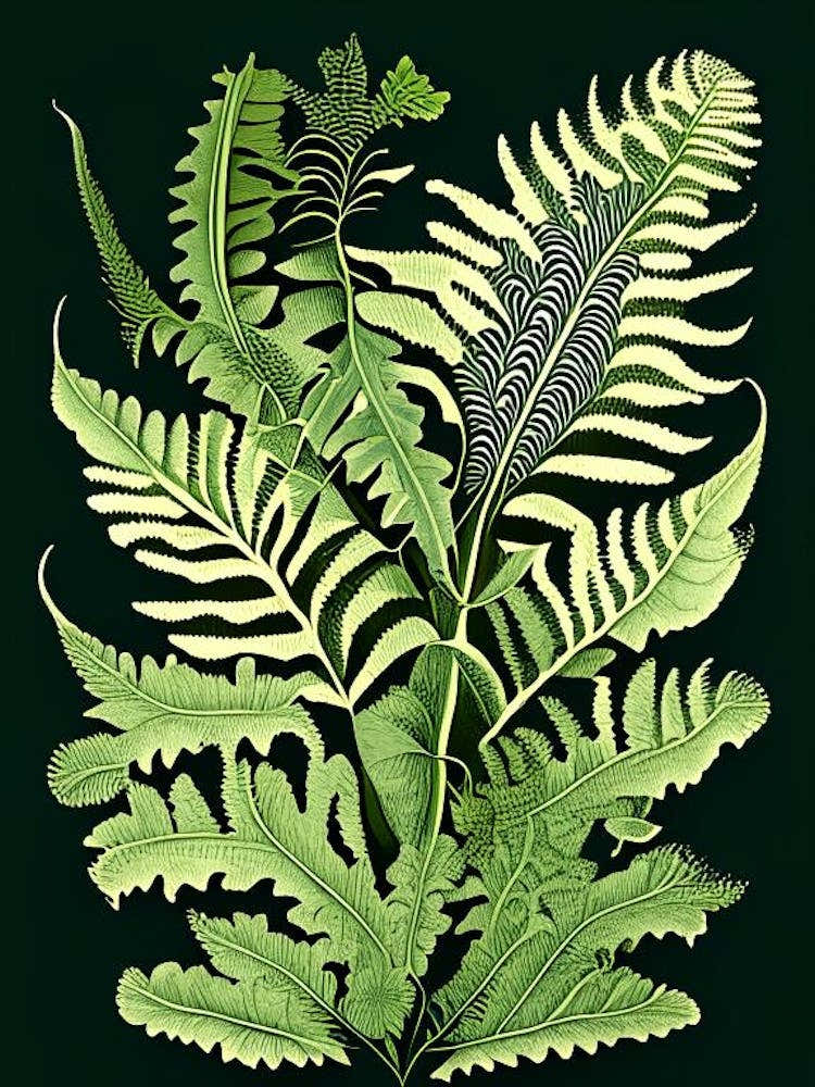 Polypodium Fern 1 Vintage Botanical Poster