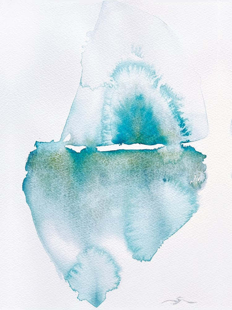 Sleeping, Watercolor on cotton paper