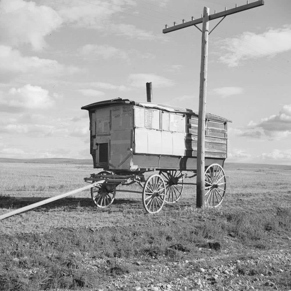Old School Bus, Williams County, North Dakota By Russell Lee