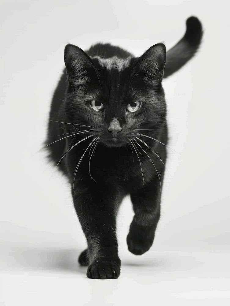 Black Cat Walking