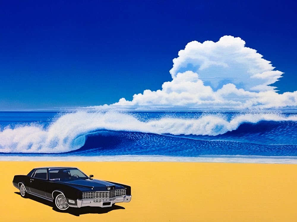 Hiroshi Nagai - Black Car Vaporwave