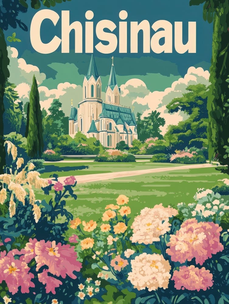 Aihrgdesign A Classic 1960s Travel Poster For Chisinau 3