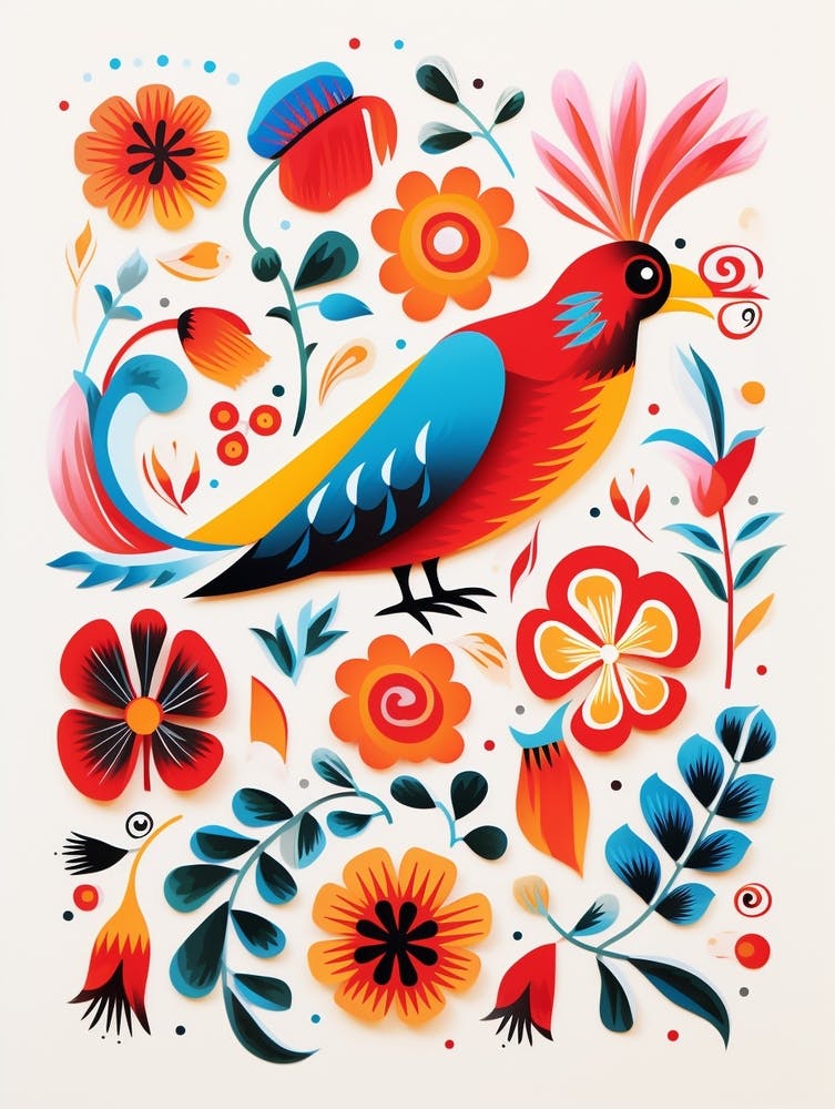 Scandinavian Bird Illustration Cardinal 3