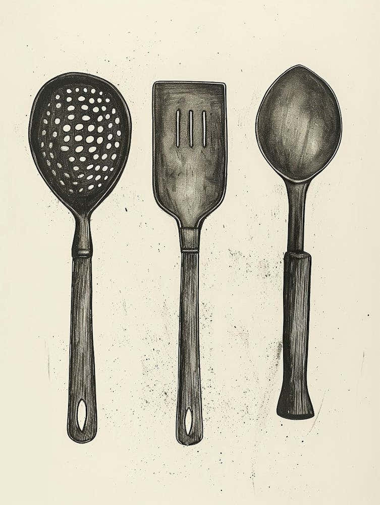 Vintage Kitchen Utensils Illustration 1