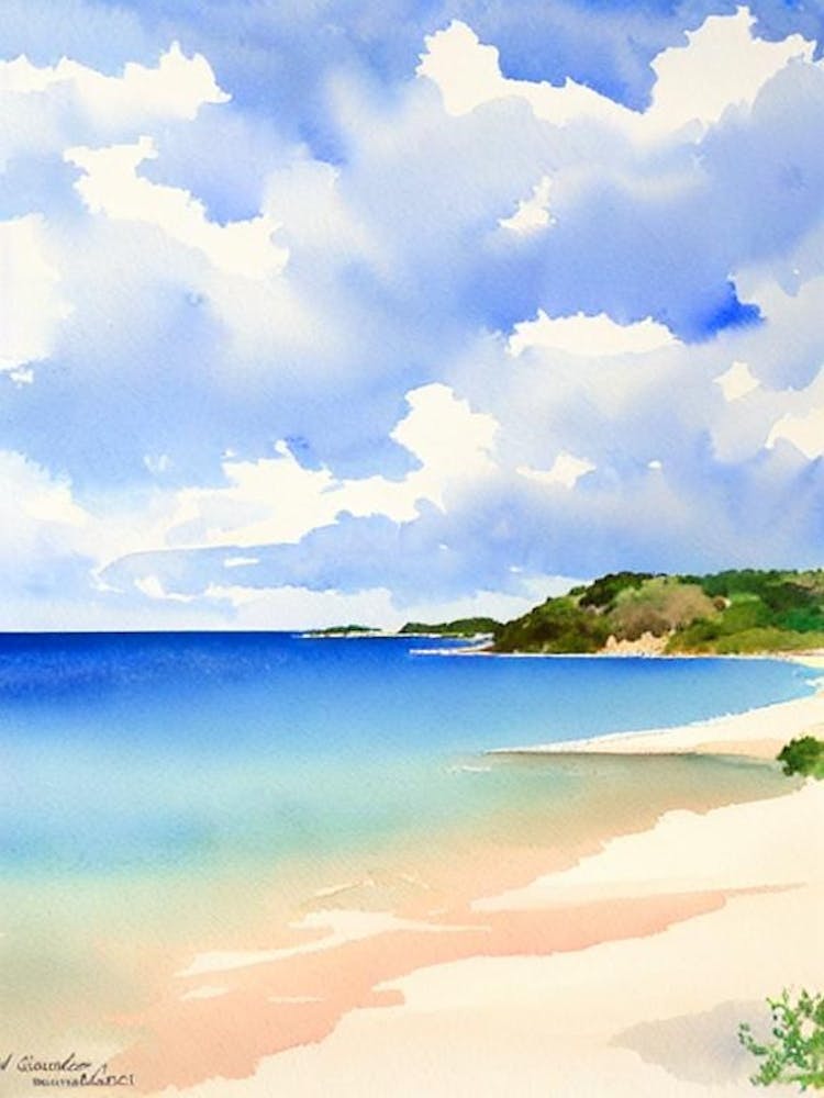 Sandy Island 2, Anguilla Watercolour